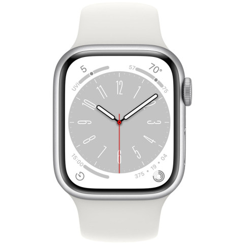 Смартгодинник Apple Watch Series 8 GPS 41mm Silver Aluminium Case with White Sport Band