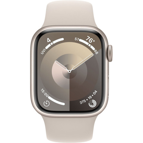 Смартгодинник Apple Watch Series 9 GPS 41mm Starlight Aluminium Case with Starlight Sport Band – S/M