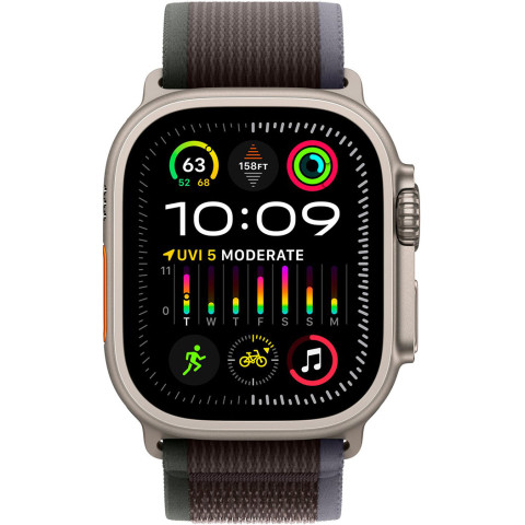 Смартгодинник Apple Watch Ultra 2 GPS + Cellular, 49mm Titanium Case with Blue/Black Trail Loop – S/M